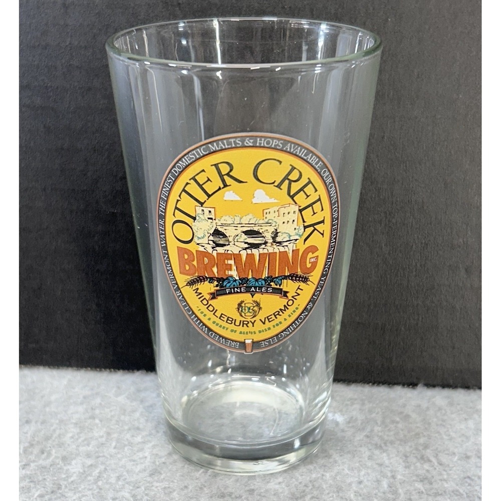 Authentic Otter Creek Brewing Fine Ales 16oz Pint Beer Glass Middlebury Vermont